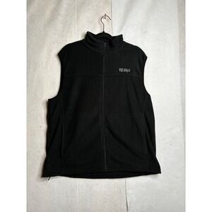 RedHead Mens Black Fleece Full Zip Vest Jacket Style 4083 Large L